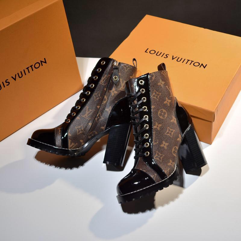 Monogram Luxe Lace-Up Ankle Boots