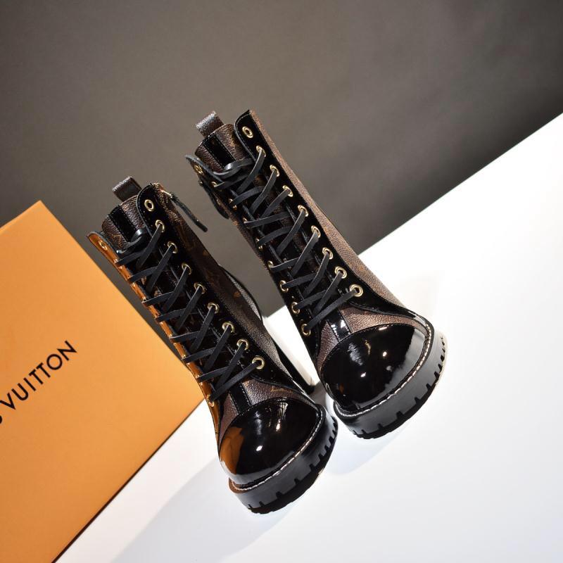 Monogram Luxe Lace-Up Ankle Boots