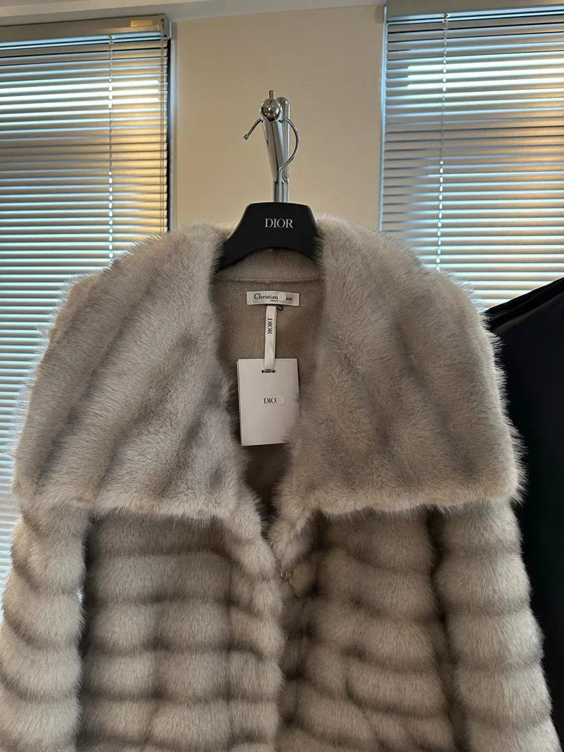 Striped Fur Jacket