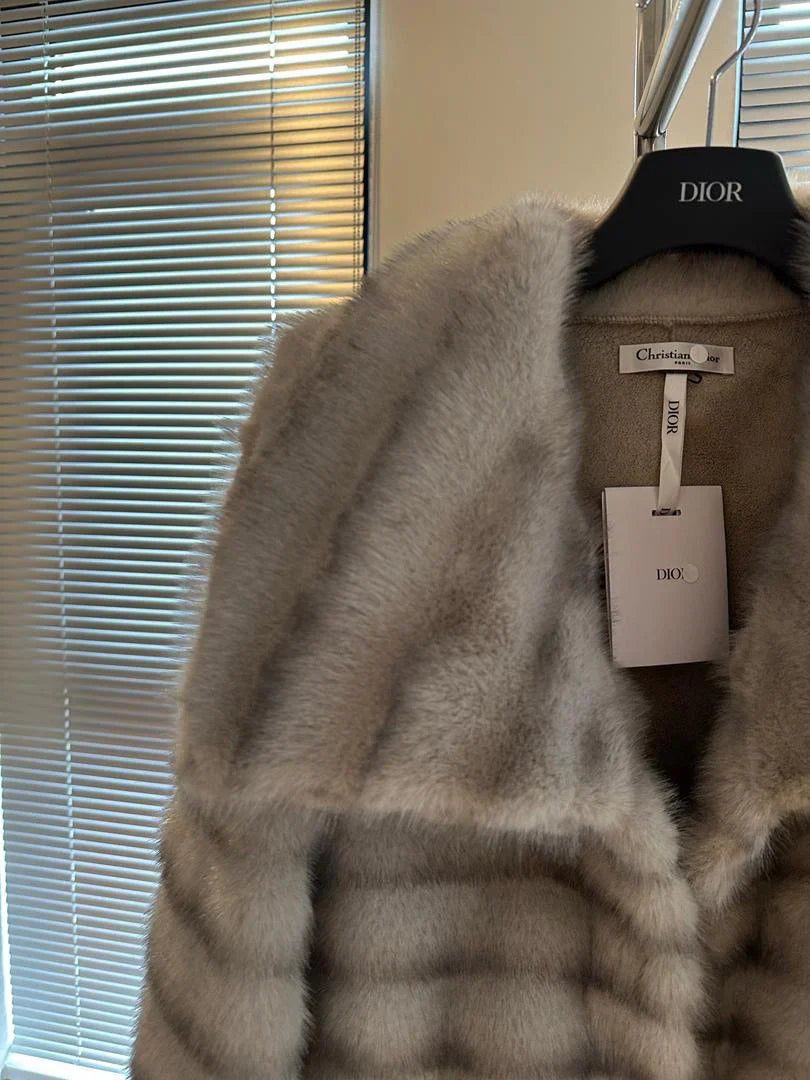 Striped Fur Jacket