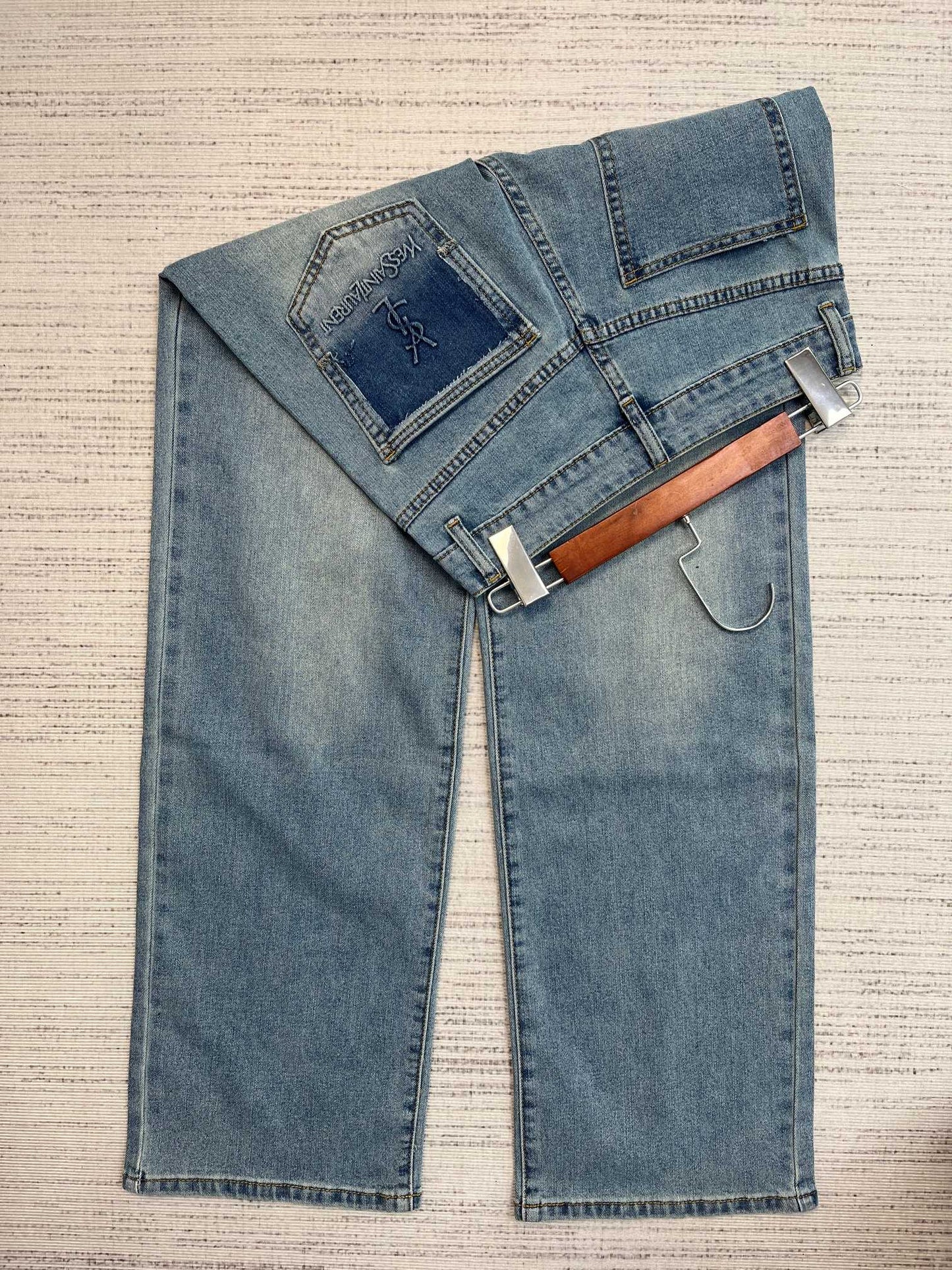 Wide-Leg Denim Jeans