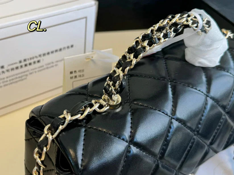 Mini Quilted Chain Top-Handle Bag