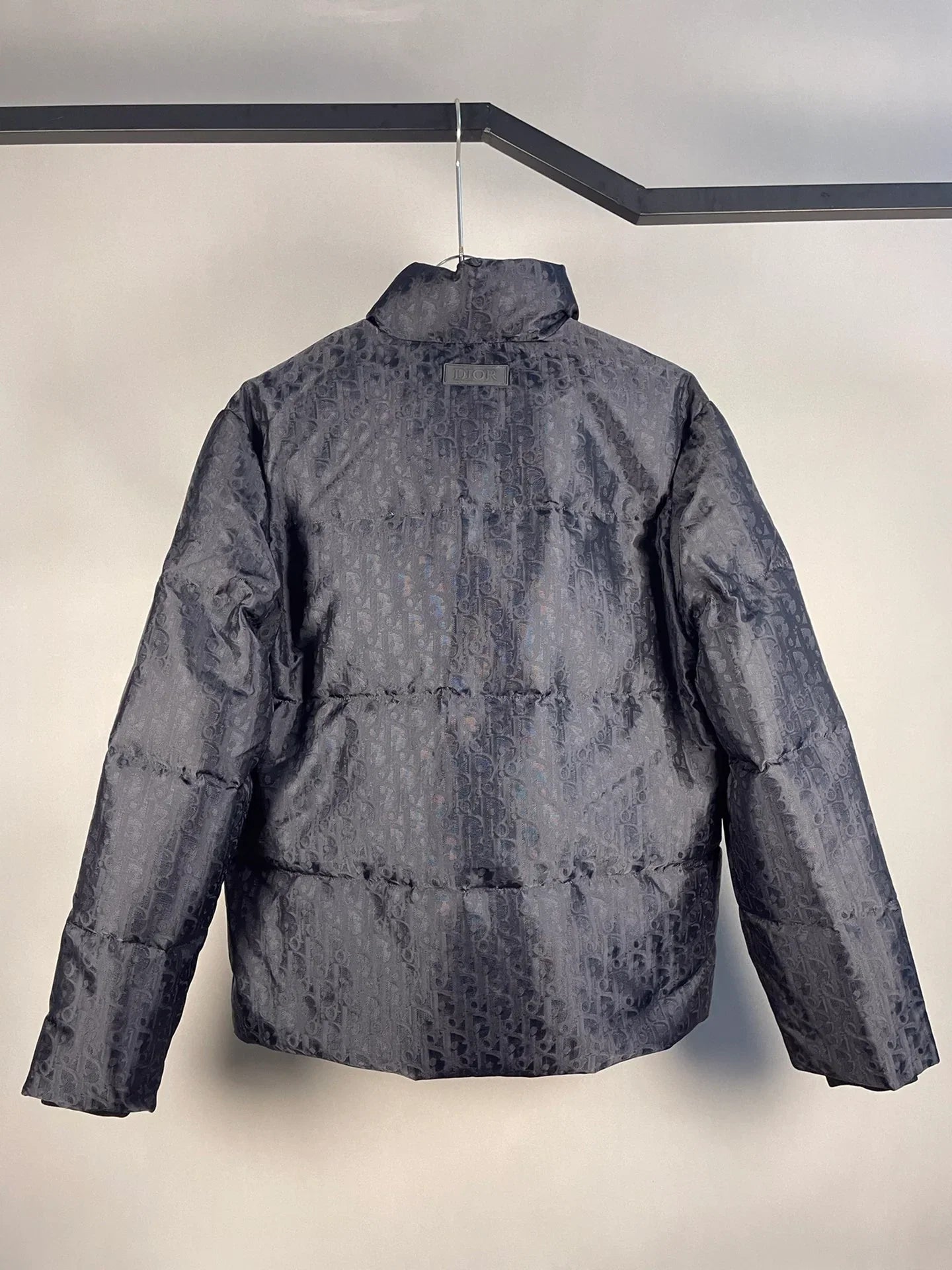 Black Jacquard Goose Down Jacket