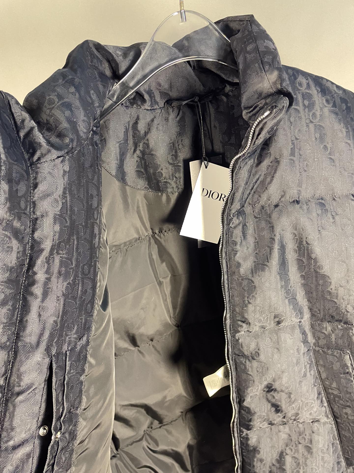 Black Jacquard Goose Down Jacket