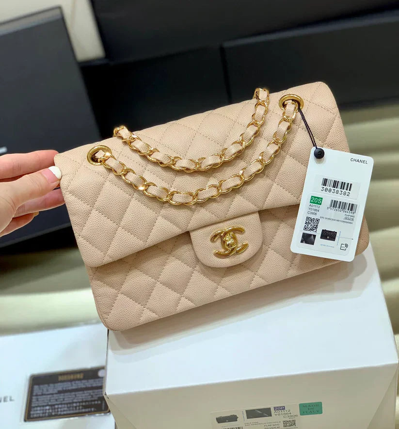 Classic Flap Small Bag 23CM-Beige Edition