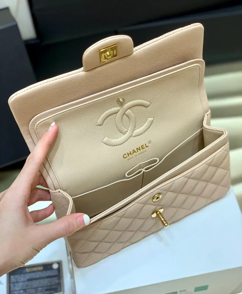 Classic Flap Small Bag 23CM-Beige Edition